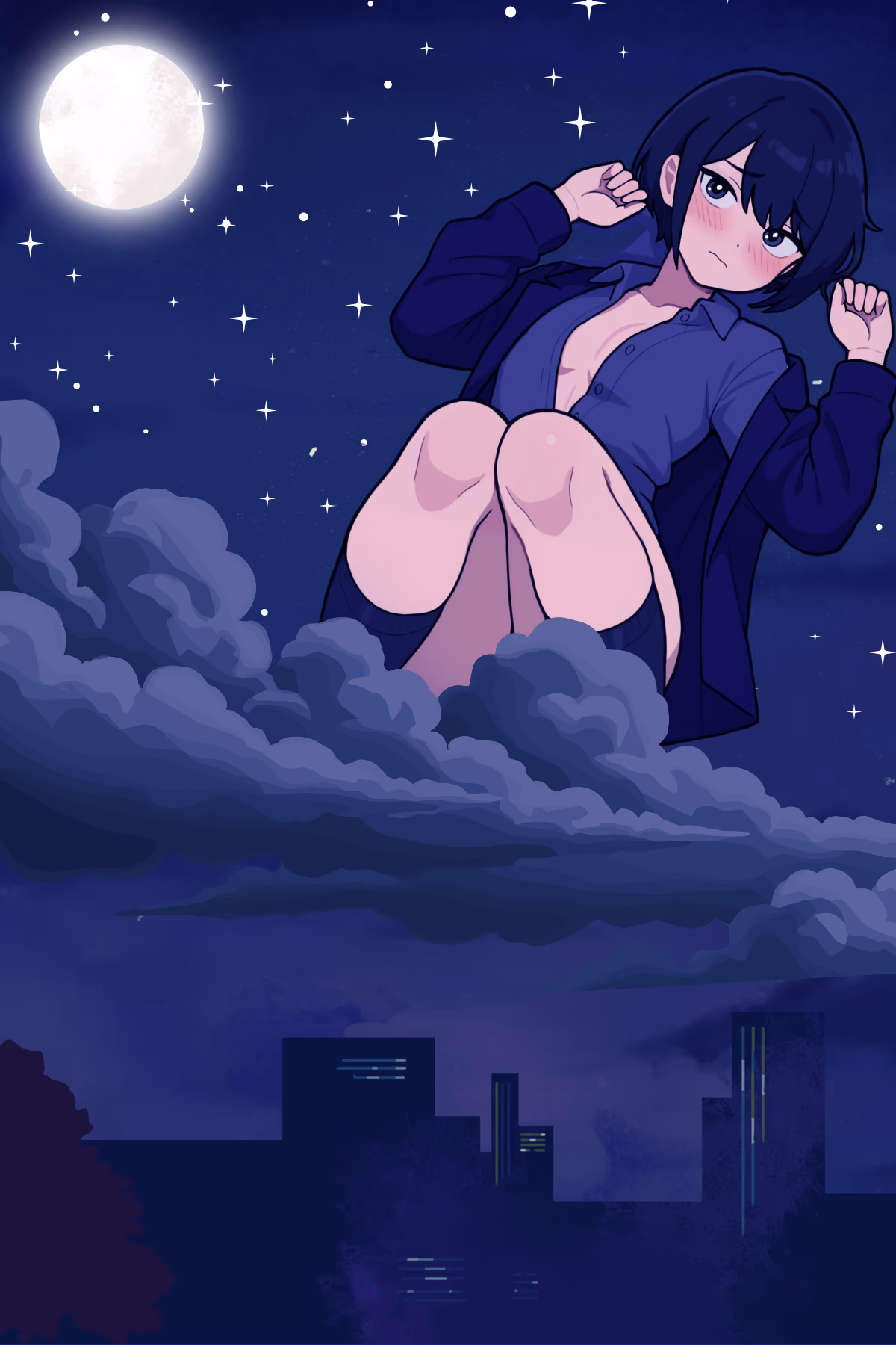 Sora the yandere femboy in the moonlight